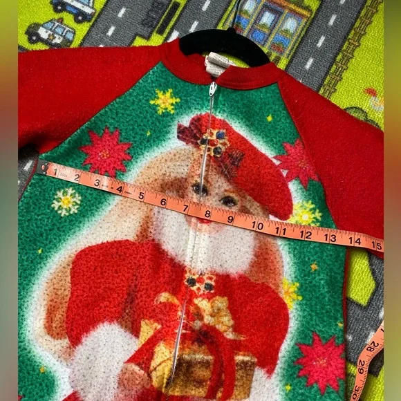1996 vintage Christmas Barbie girls onesie pajamas